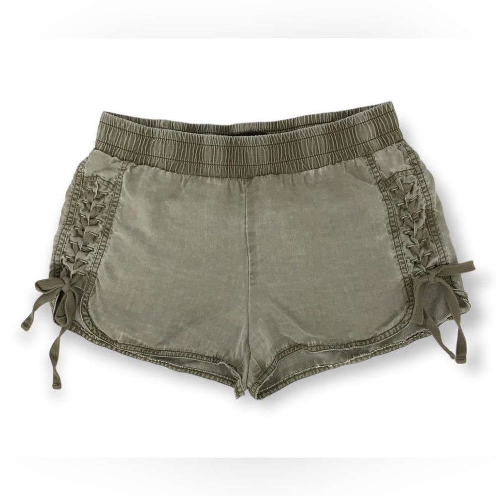 Express | High Rise Pull On Shorts with Lace Up Side Detail